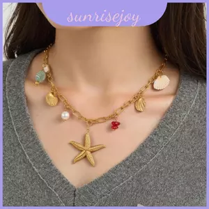 Vòng cổ mặt dây chuyền thép lấy cảm hứng từ titan biển dành cho nữ có thiết kế hình học