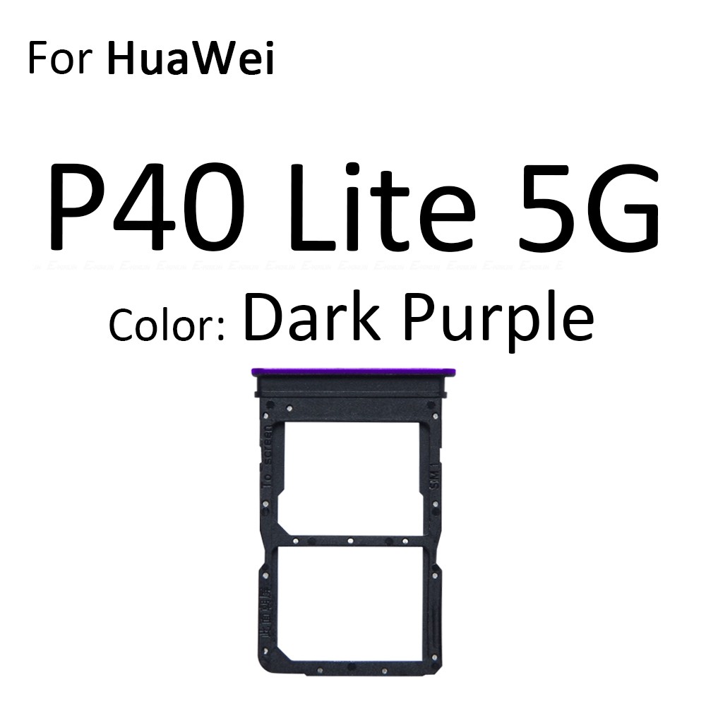 Thẻ Sim Micro SD Khay Thẻ Ổ Cắm Giá Đỡ Khe Cắm Hộp Đựng Đầu Nối Adapter Đầu Đọc Cho HuaWei P40 Lite E 5G Thay Thế Các Bộ Phận