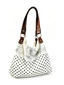 Black And White Polka Dot Canvas Tote Bag For Women, Large-capacity Student Class Bag, Commuter