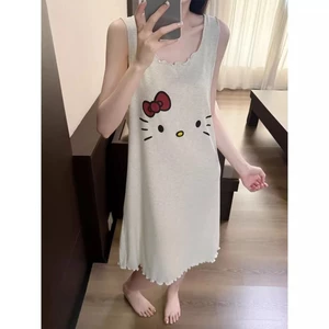 áo ngủ mùa hè dành cho nữ hoạt hình dễ thương mới rộng mỏng có dây treo đồ ngủ quần áo mặc ở nhà