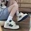 đôi giày bánh mì phong cách Hồng Kông cổ điển cao cấp mùa hè mới giày thể thao đa năng denim dàn