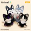 Búp bê Doha mềm Husky Động vật sang trọng có vải chất lượng cao Thời gian chơi cho trẻ em