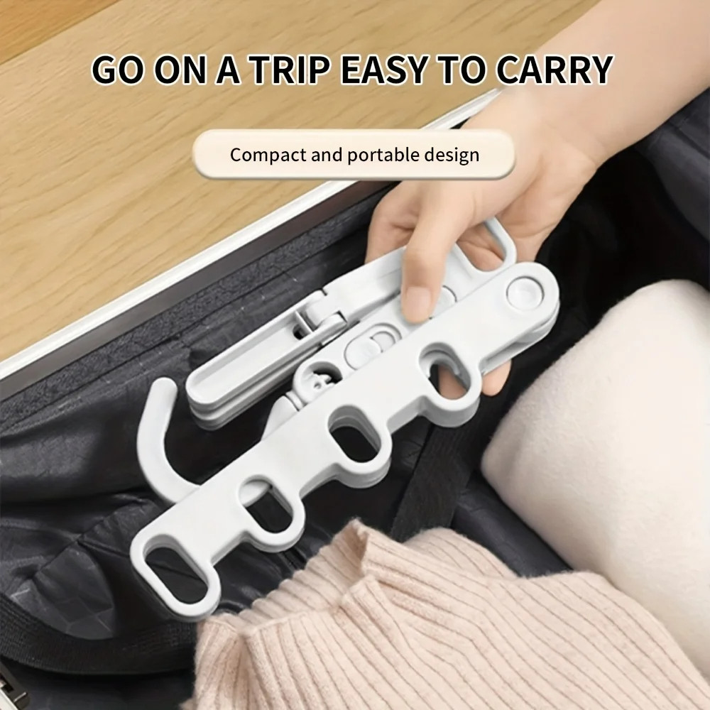 3 Thanh treo móc quần áo có thể gập lại 5 lỗ di động Giá phơi quần áo treo tường Móc treo du lịch đa chức năng có móc áo Tiết kiệm không gian để cắm trại, du lịch và gia đình