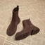 Giày Bốt Martin Phong Cách Phương Tây Giày Chelsea Boot Nữ Cổ Ngắn Xuân Thu Giày Bốt Đế Dày Giày