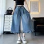 nụ hoa denim cắt quần jeans internet người nổi tiếng mùa hè mỏng eo cao dáng rộng giảm béo quần