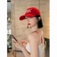 Korean Version Ins Letter Embroidery Red Baseball Cap For Women Spring And Summer Wide Brim Big F