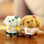 Móc khóa Động vật dễ thương với chất liệu sang trọng cho ba lô và túi trang trí