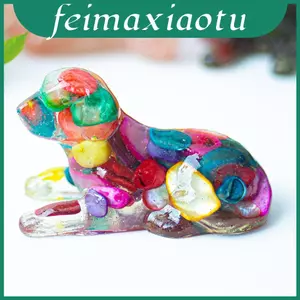 Bức tượng động vật bằng nhựa Fluorite nhiều màu trang trí hình dáng thanh lịch cho văn phòng