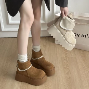Inner Heightening Martin Boots For Women Winter Platform Thick-soled Retro Outer Wear Heighte