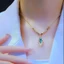 Vòng cổ độc đáo lá hợp kim dành cho nữ với dây chuyền nhiều lớp Trang sức sành điệu