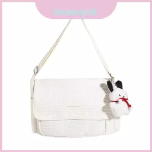 Túi Tote hình đám mây bằng Nylon dành cho nữ có thiết kế nhăn và dây kéo để sử dụng hàng ngày ở trường và