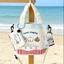 Cartoon Lucky Cute Little Ghost Original Tote Women's Korean Printed Handbag Hand-enhanced Beaut