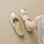 French Style Shallow Egg Roll Shoes Summer New Bow Flat Ballet Shoes Soft Sole Women's Shoes