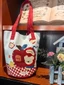 New Original Apple Patch Cute Cartoon Dog Yellow Work Commuting Literary Niche Shoulder Bucket C