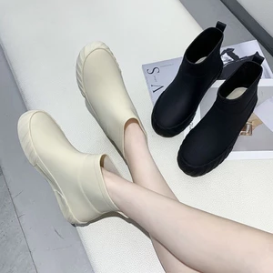 đôi bốt đi mưa ống ngắn cổ thấp chống trượt phong cách mới mùa hè Nhật Bản dành cho nữ, ủng đi n