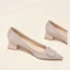 Professional Soft Leather Nude Pink Pointed Toe High Heels Single Shoes Shallow Mouth Commuti