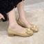 Mary Jane Women's Soft Leather Square Toe Light High Heels Professional Work Shoes Thick Heel