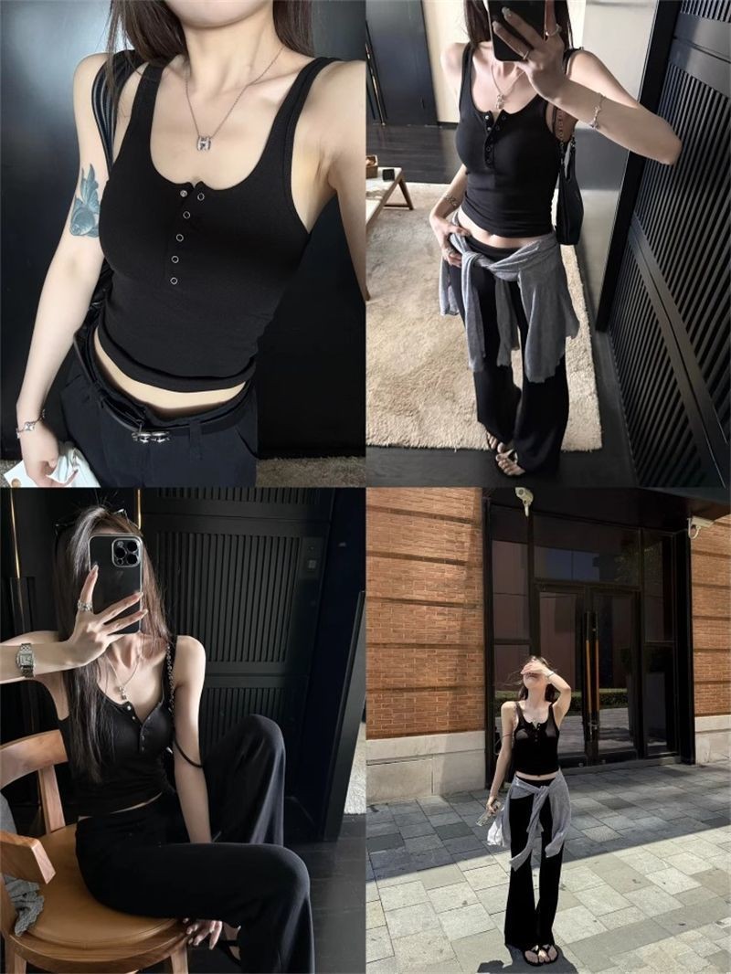 Lan ~ Áo Vest Không Tay Nữ Style Mỹ Retro Cao Cấp, Thích Hợp Mùa Hè
