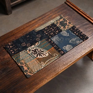 Mới Trà Thảm Cotton Và Vải Lanh Bàn Trà Khô Ngâm Thảm Thấm Hút Trà Thiền Retro Bàn Cờ Cà Phê Bàn Thảm