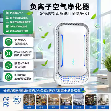 Sản phẩm mới Máy lọc không khí Ion âm Mini Im lặng Tiêu thụ điện năng thấp Thay thế Bộ lọc không cần thay thế Máy lọc cắm