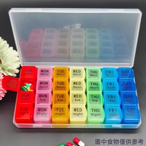 Hộp Đựng Thuốc Phong Cách Tiếng Anh Một Tuần Bảy Ngày Di Động Dung Tích Lớn Thực Phẩm Cấp 28 Ngăn Hộp Đựng Thuốc Đóng Gói Thuốc Hộp Bảo Quản