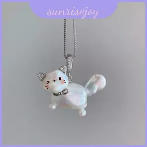 Dây chuyền mặt dây chuyền bằng đồng dành cho người yêu mèo với thiết kế trái tim và mạ điện bền bỉ