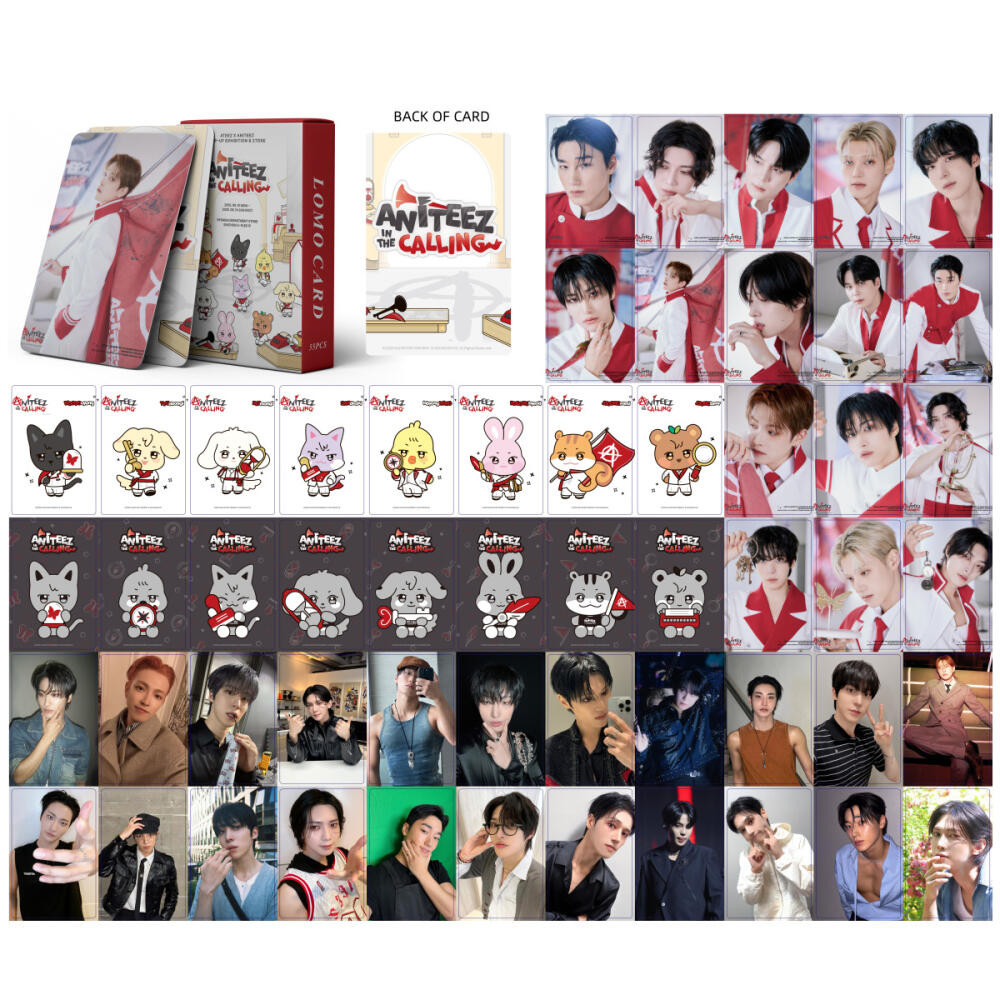 LINXX 55 CÁI ATEEZ In The Calling Pop Up Album Lomo Cards Holographic Photocards K-Pop Boy Band Fan Collection Quà tặng Hàng hóa