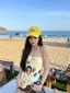 New Couple Peaked Caps Showing Face Small American Retro Embroidery Hole Yellow Baseball Cap Wom