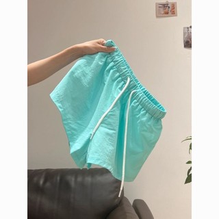 American Retro Casual Drawstring Sports Wide-leg Shorts For Women Slim Elastic Hot Pants