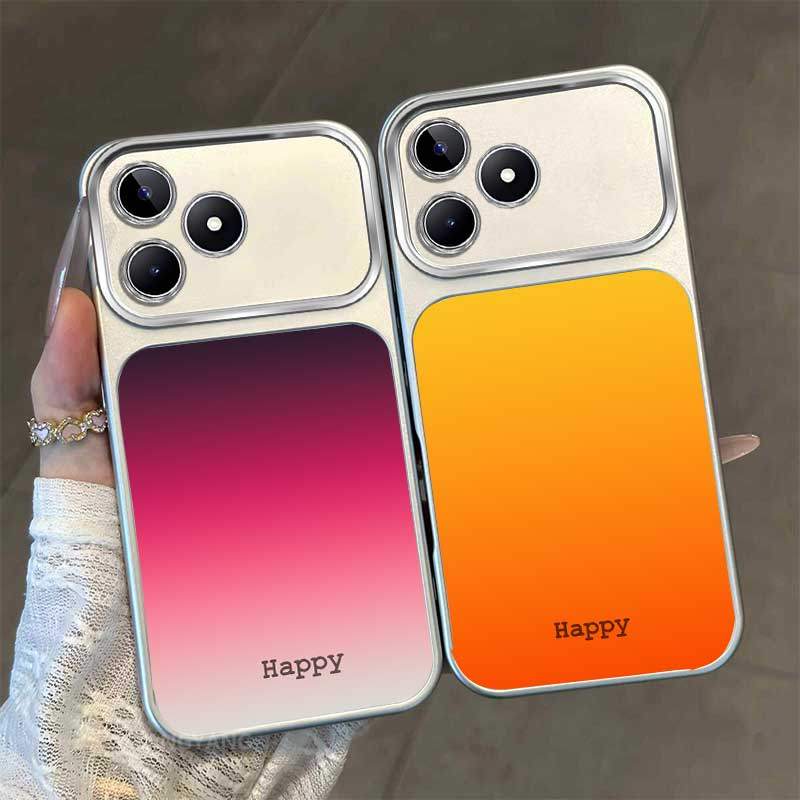 Ốp Lưng Cho Realme C53 C51 Thiết Kế Mới Họa Tiết Màu gradient Thẩm Mỹ Cho Ốp Điện Thoại mờ Cửa Sổ Lớn