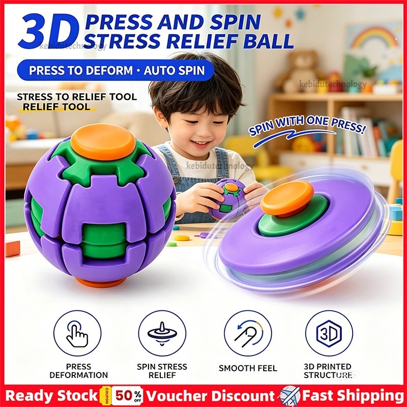 2 Chiếc Mới 3D Biến Đổi Fidget Spinner Ball Press Để Xoay Biến Dạng Đồ Chơi Giảm Căng Thẳng Di Động Chống Lo Âu Cảm Giác Fidget Đồ Chơi Dành Cho Trẻ Em Người Lớn