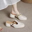 dép xỏ ngón kiểu cổ điển cao cấp Baotou dành cho nữ mùa hè bên ngoài dép sandal mới Mary Jane Mu