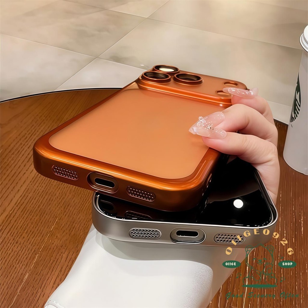 Ốp lưng iPhone17 】 màu cam siêu mỏng cảm giác da mờ Vỏ điện thoại ...