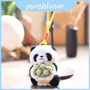 Hoa Gấu Trúc Cầm Đồ Chơi Nhồi Bông Búp Bê Động Vật Cho Túi Quà Tặng Và