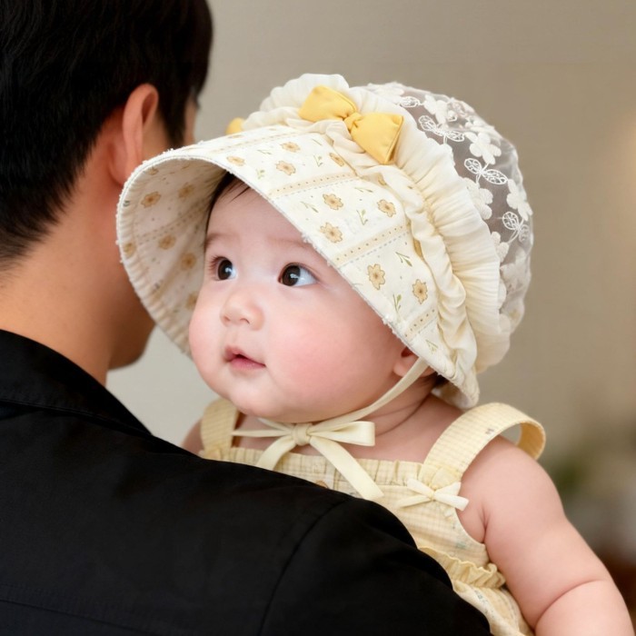 Mũ Trẻ Sơ Sinh Mũ Chống Nắng Mỏng Mùa Hè Mũ Công Chúa Dễ Thương Cho Bé Mũ Chống Nắng Hình Bướm N