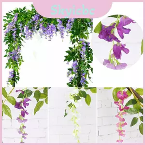 Cây nho hoa Wisteria nhân tạo 2x tinh tế lý tưởng để trang trí trong nhà và ngoài trời thanh lịch