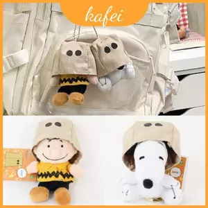 Đồ chơi nhồi bông Snoopy và Charlie Brown có móc khóa nắp đầu