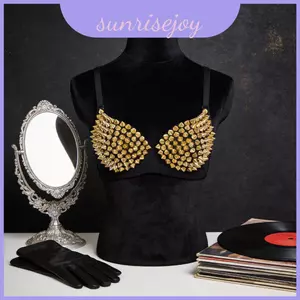 Lấy cảm hứng từ Nail Fantasy Bras Belly Dance Trang phục với giọng điệu lấp lánh Trình diễn nghệ thuật cho