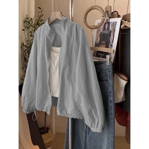 phong cách mùa hè mới nhẹ nhàng và thoáng khí cardigan quần áo chống nắng thể thao giản dị dây k