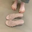 Elegant Rhinestone Sparkling Wedge Slippers Women's Outerwear Thick-soled Versatile Beautiful