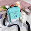 Túi vải Mini thời trang có họa tiết mềm mại và dây kéo để mua sắm thông thường và