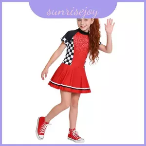 Váy bé gái Cosplay Racer bằng vải Polyester để biểu diễn sân khấu trẻ em