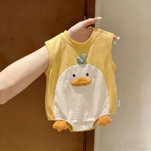 Áo vest túi xì hơi bé siêu dễ thương quần áo mùa hè mỏng dễ thương cho bé áo liền quần không