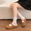 Inner Heightening Braided Toe Half Slippers For Women New Spring And Summer Outer Wear Soft-sole