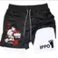 Quần short thể thao mùa hè chung cho nam với vải Polyester và dây rút mặc thường ngày cho
