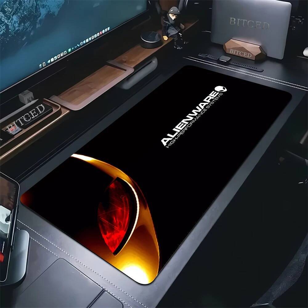 Game Thủ Để Bàn Thảm Alienware Hoạt Hình PC Chơi Game Miếng Lót Bàn Phím Miếng Lót Lockrand Mousepad Cho PC Chuột Thảm 90x40cm