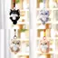 Móc khóa sang trọng Mini Wolf có chất liệu mềm cho ba lô hoặc quà tặng cho bé gái