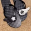 Korean Style Wing Polka Dot Contrasting Color Millennium Flip-flops Style Flip-flops Flat Bottom