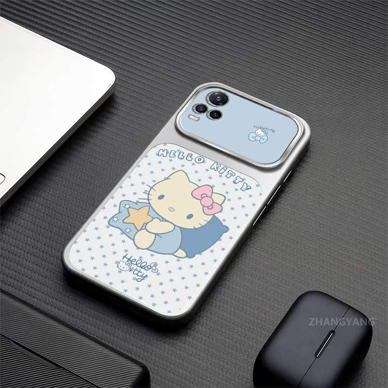 Ốp Lưng Cho vivo V21 V21E Mèo Dễ Thương Cửa Sổ Lớn Mờ Vỏ Điện Thoại Cao Cấp Thẩm Mỹ TPU Silicon Mềm