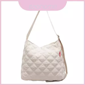 Túi đeo vai Cotton vuông thiết thực có thêu và không gian đơn giản để đi chơi thông thường